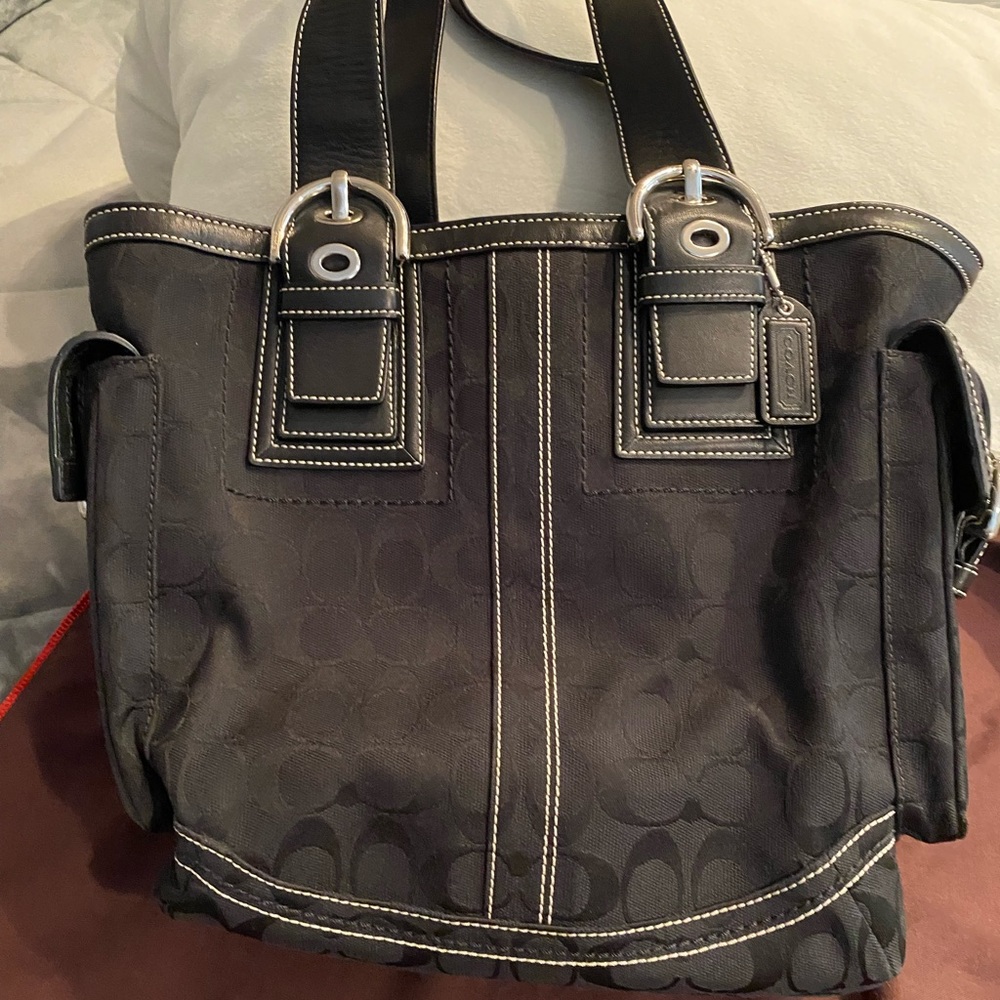 Authentic Coach shoulder bag with dust cover